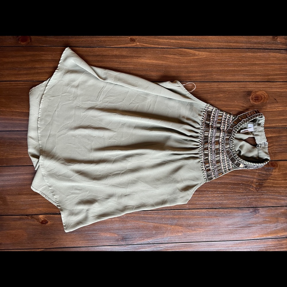 Beaded halter blouse